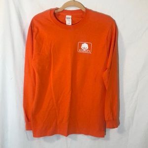 Long sleeve cotton logo tshirt